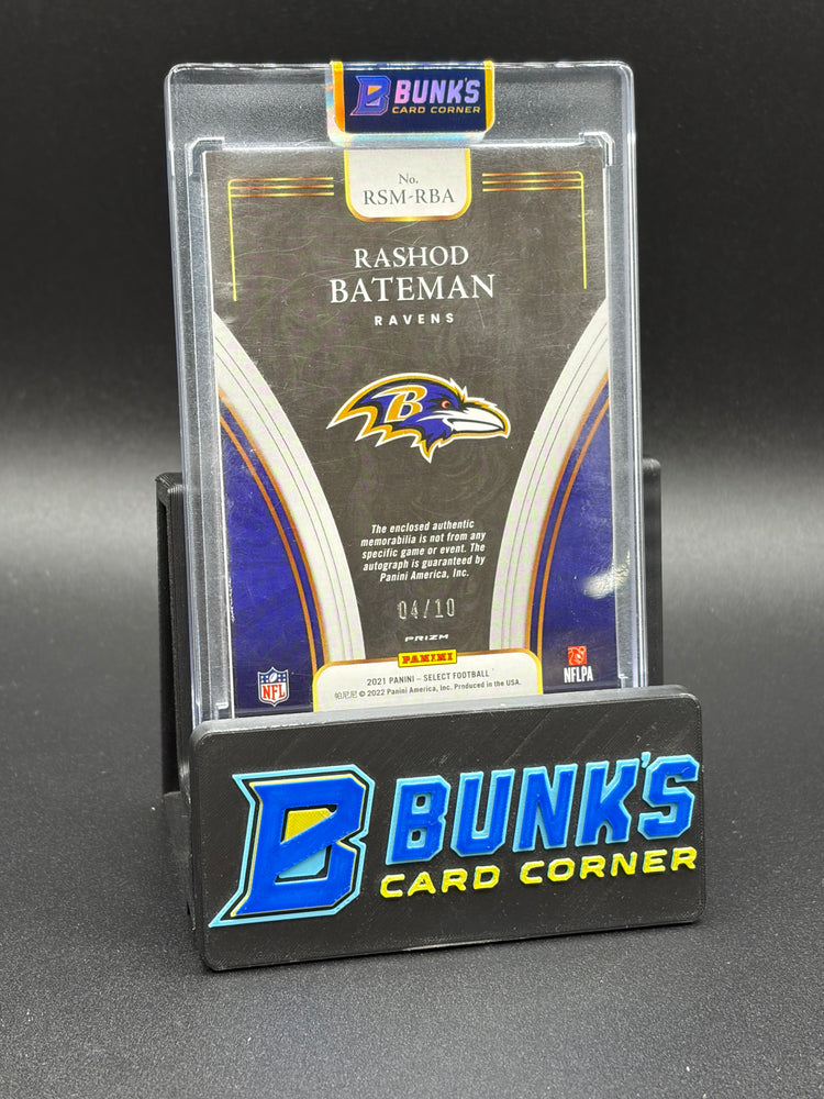 2021 Rashod Bateman Select Gold Disco Patch Auto RC 4/10