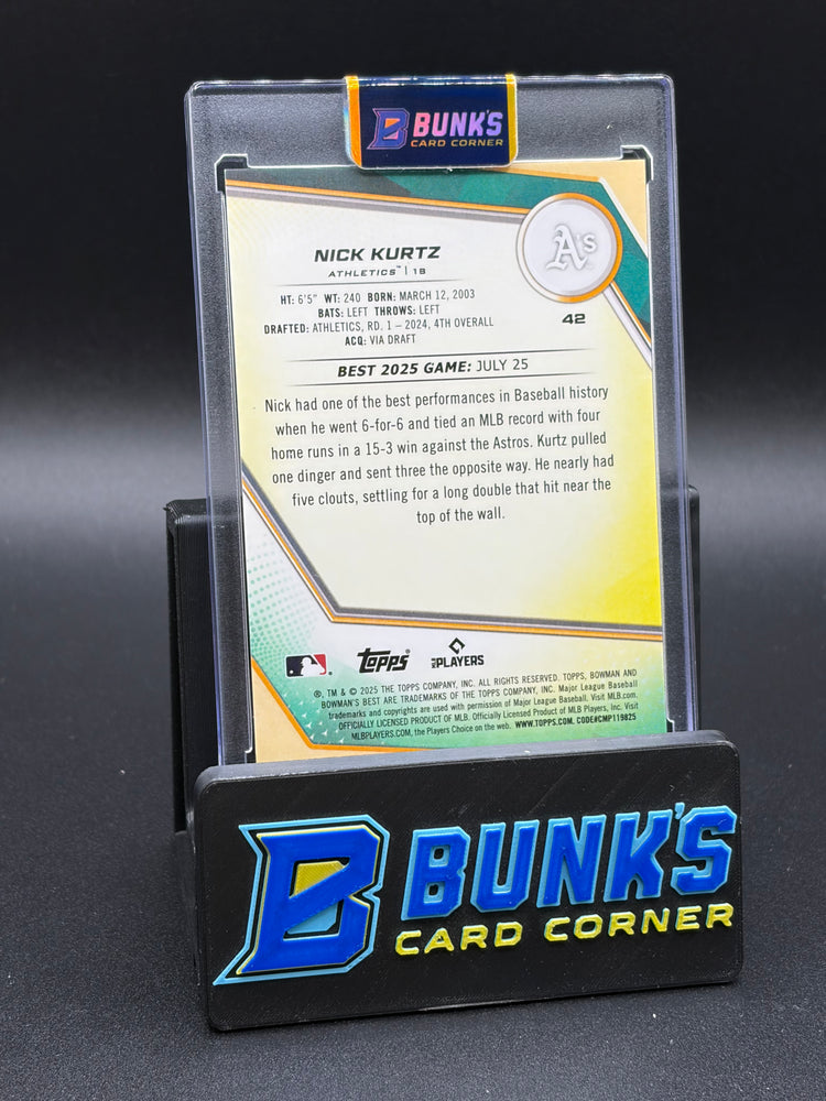 2025 Nick Kurtz Topps Bowmans Best RC 65/75
