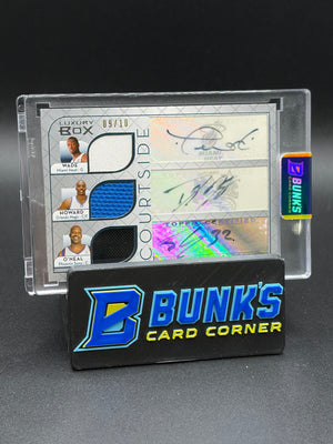 2008 Dwyane Wade & Dwight Howard & Shaquille O'Neal Topps Luxury Box Autos 9/10