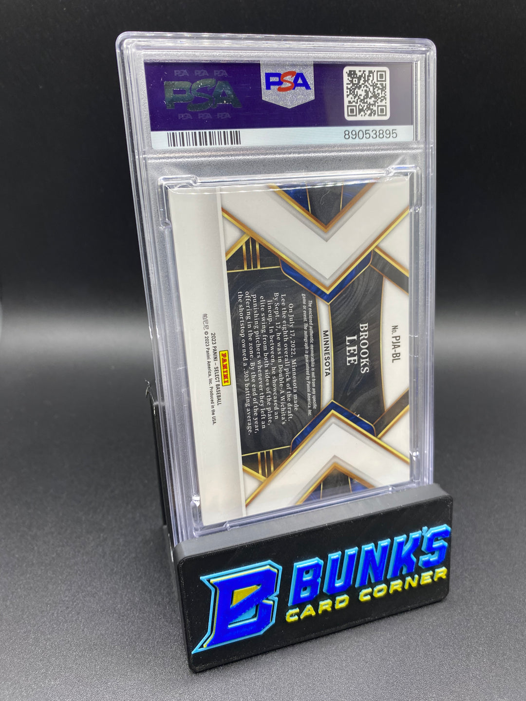 2023 Brooks Lee Rookie Jersey Auto. PSA 9