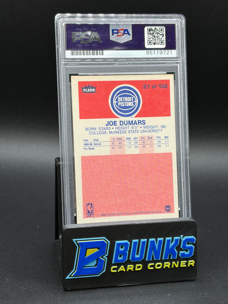 1986 Joe Dumars Fleer Set Auto PSA 10