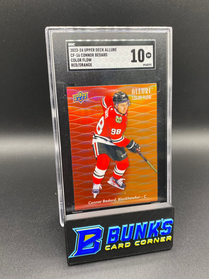 2023-24 Conner Bedard Color Flow Red/Orange SGC 10