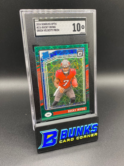 2024 Bucky Irving Green Velocity Prizm SGC 10