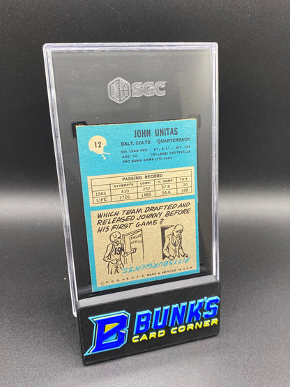 1964 John Unitas SGC Authentic