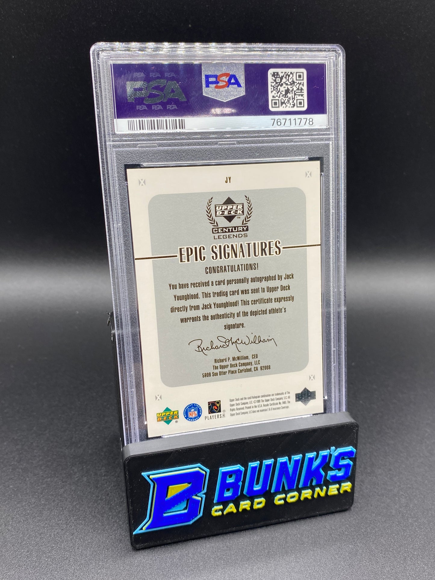 1999 Jack Youngblood Epic Sig. PSA 9