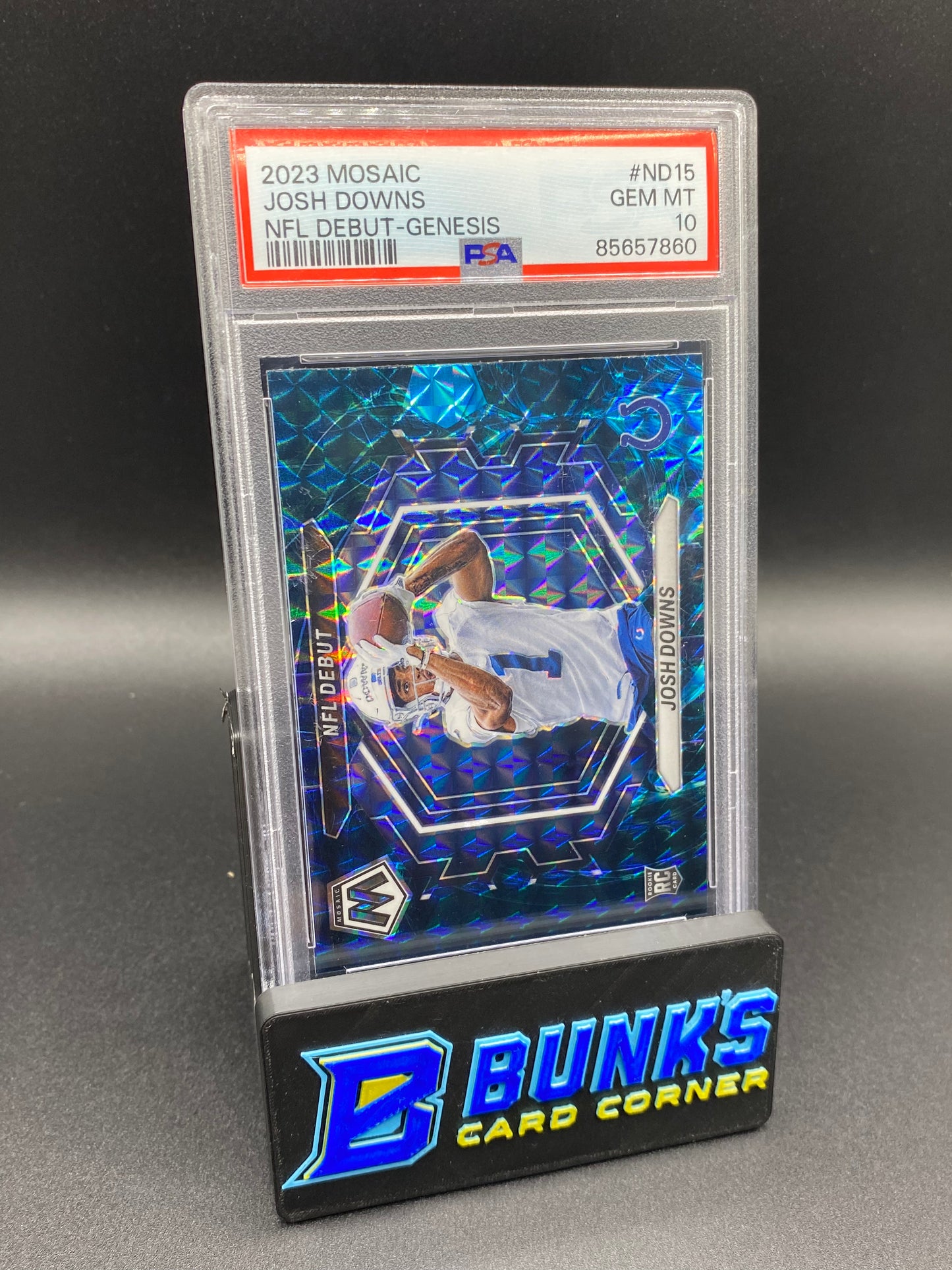 2023 Josh Downs NFL Debut-Genesis PSA 10