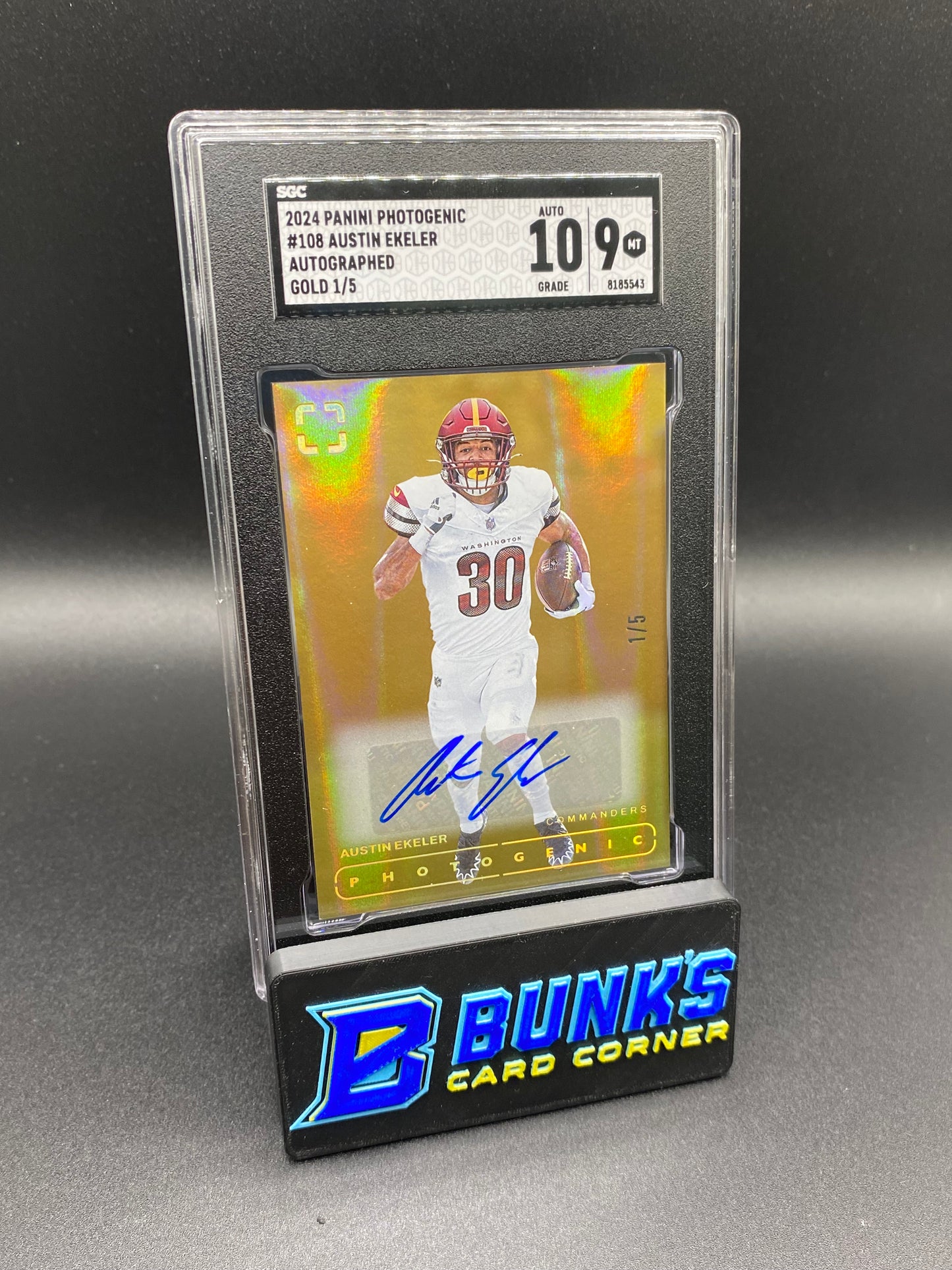 2024 Austin Ekeler Auto. Gold 1/5 SGC 10/9