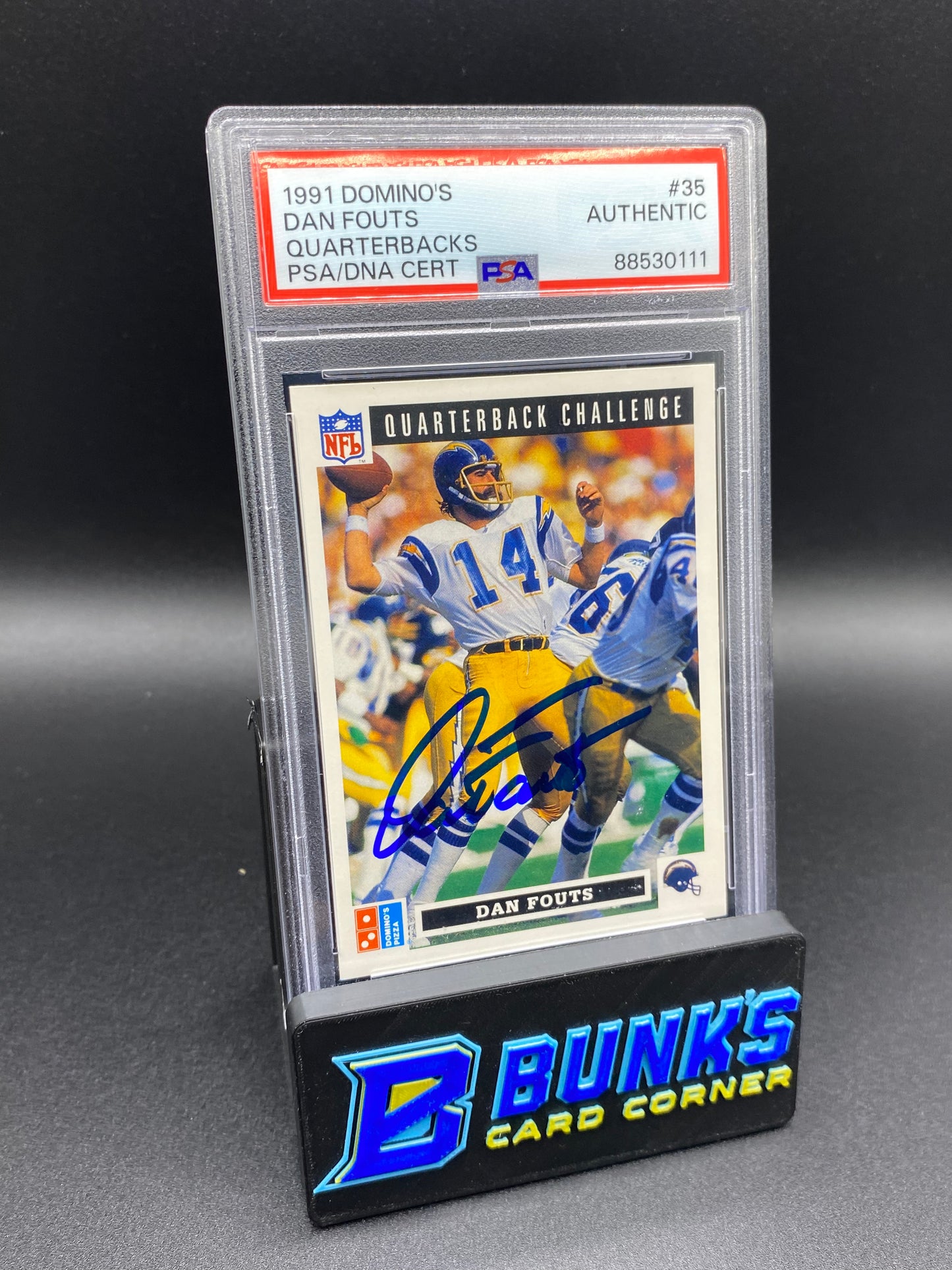 1991 Dan Fouts Quarterbacks Auto. PSA Authentic