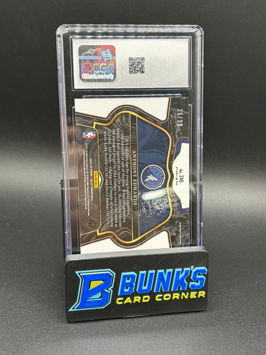 2022-23 Anthony Edwards Light Blue Disco Select CGC 10