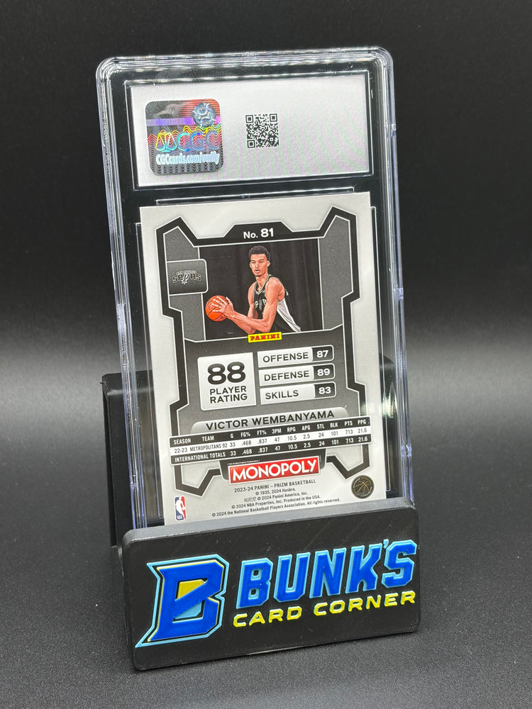 2023-24 Victor Wembanyama Panini Prizm Monopoly CGC 10 RC