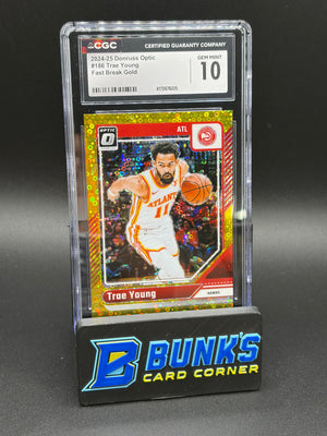 2024-25 Trae Young Fast Break Gold Optic CGC 10 2/10