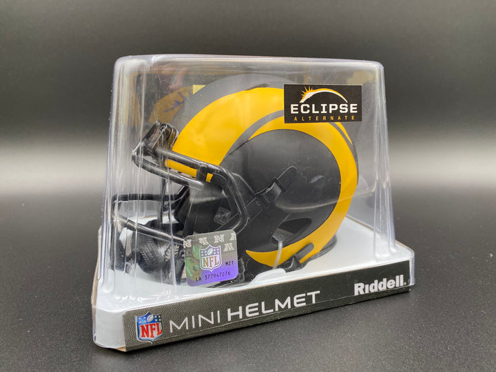 Mini Helmet Rams Signed Marshall Faulk Beckett Coa (Opened)