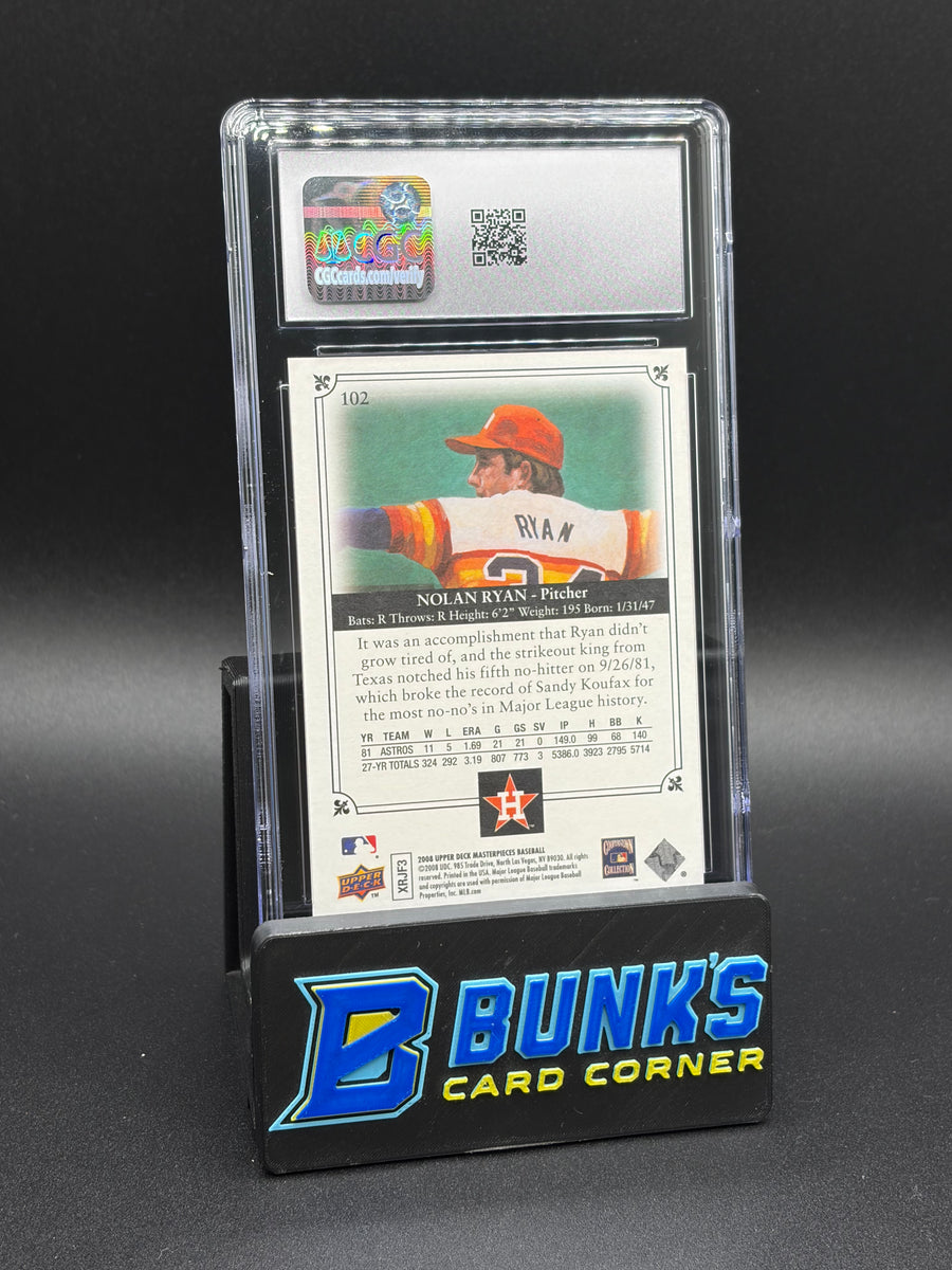 2008 Nolan Ryan Framed Black Masterpieces CGC 10