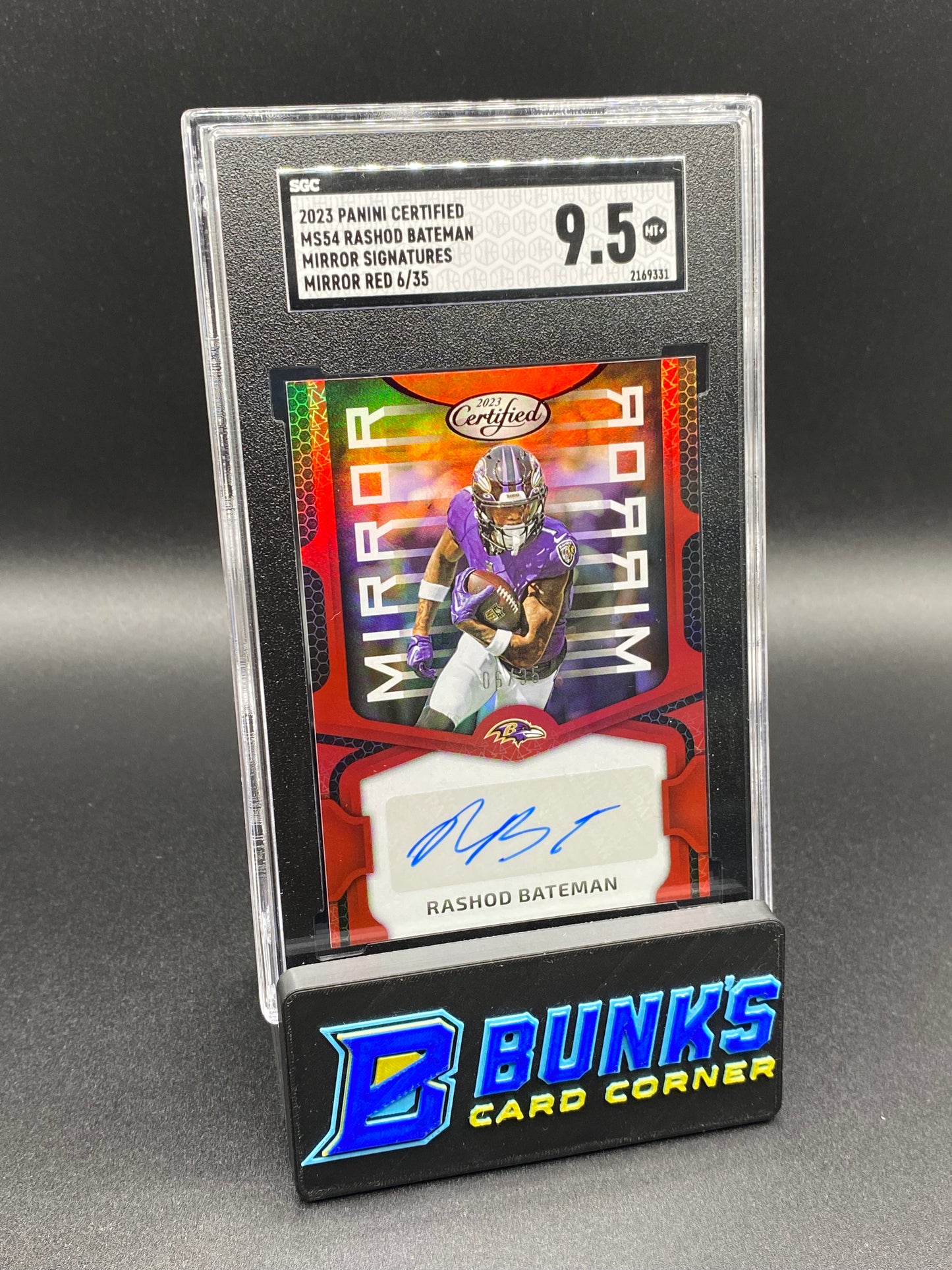2023 Rashod Bateman Mirror Sig. Mirror Red 6/35 SGC 9.5