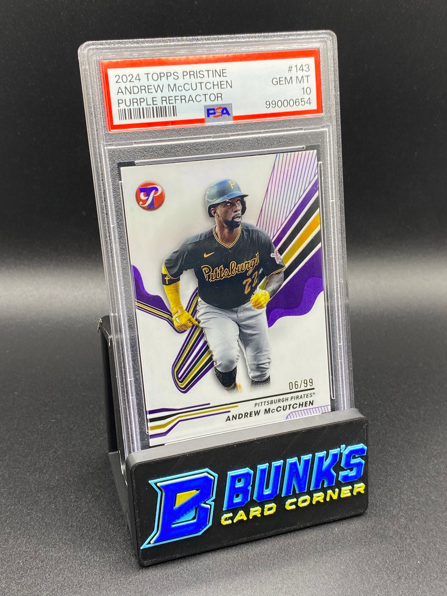 2024 Andrew McCutchen Purple Ref. PSA 10