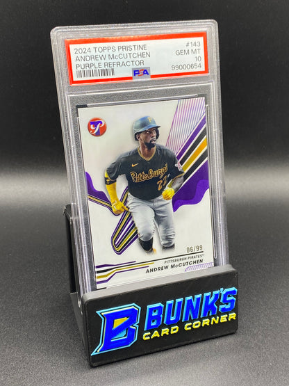 2024 Andrew McCutchen Purple Ref. PSA 10