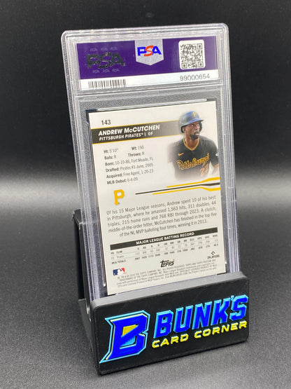 2024 Andrew McCutchen Purple Ref. PSA 10