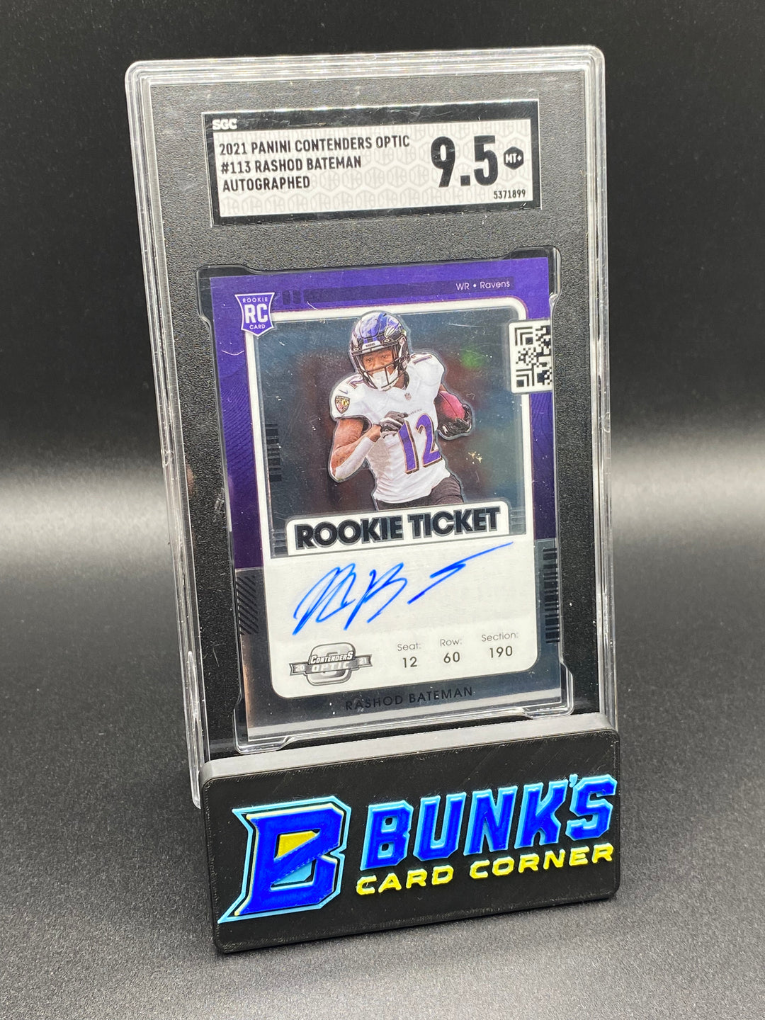 2021 Rashod Bateman Auto. SGC 9