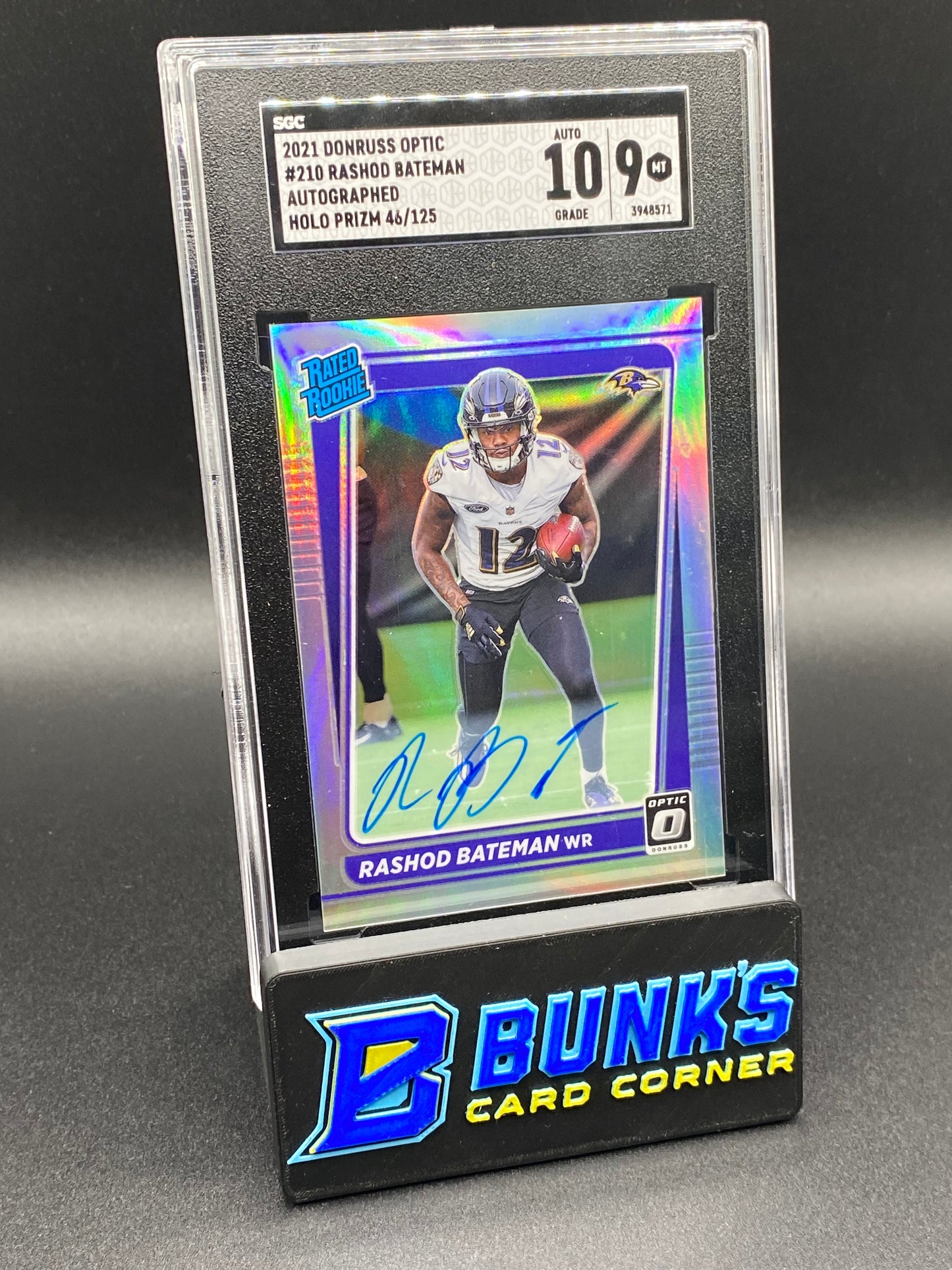 2021 Rashod Mateman Auto. Holo Prizm 46/125 SGC 10/9