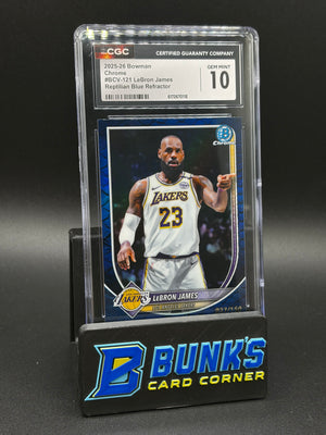 2025-26 LeBron James Reptilian Blue Refractor Chrome CGC 10 37/150