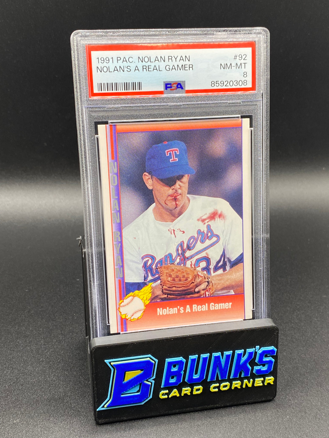1991 Nolan Ryan, Nolan's A Real Gamer PSA 8