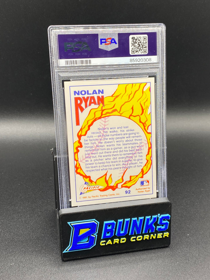 1991 Nolan Ryan, Nolan's A Real Gamer PSA 8