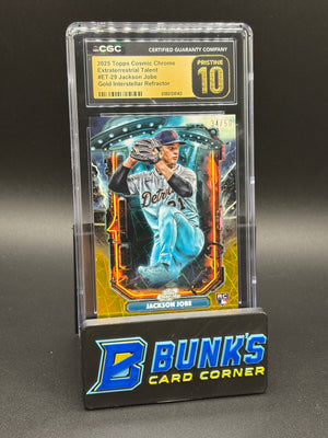 22025 Jackson Jobe Gold Interstellar Refractor Extraterrestrial Talent CGC Pristine 10 34/50 RC