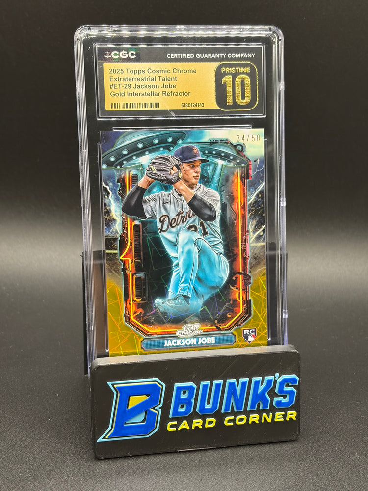 22025 Jackson Jobe Gold Interstellar Refractor Extraterrestrial Talent CGC Pristine 10 34/50 RC