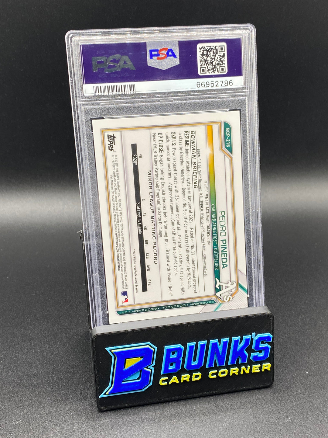 2021 Pedro Pineda Purple Shimmer Ref. PSA 9