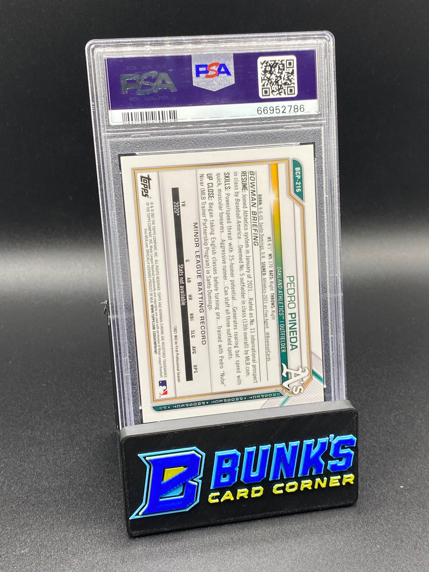 2021 Pedro Pineda Purple Shimmer Ref. PSA 9