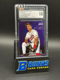 2024 Chipper Jones Purple Refractor Stadium CGC 10 27/75