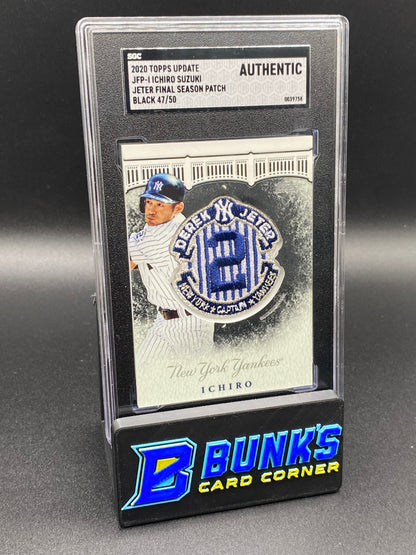 2020 Ichiro Suzuki Jeter Final Season Patch Black 47/50 SGC Authentic