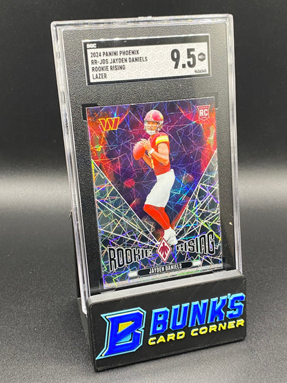 2024 Jayden Daniels Rookie Rising Lazer SGC 9.5