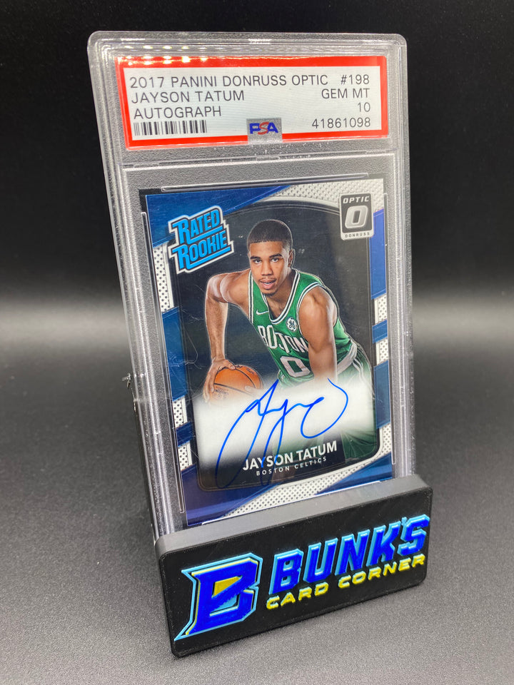 2017 Jayson Tatum Auto. Rated Rookie PSA 10