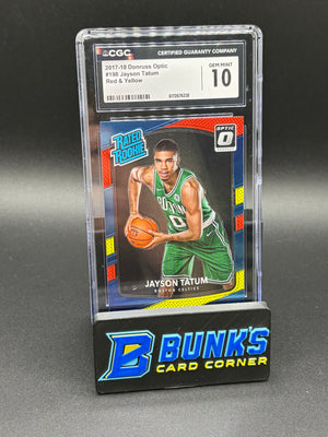 2017-18 Jayson Tatum Red & Yellow CGC 10 RC
