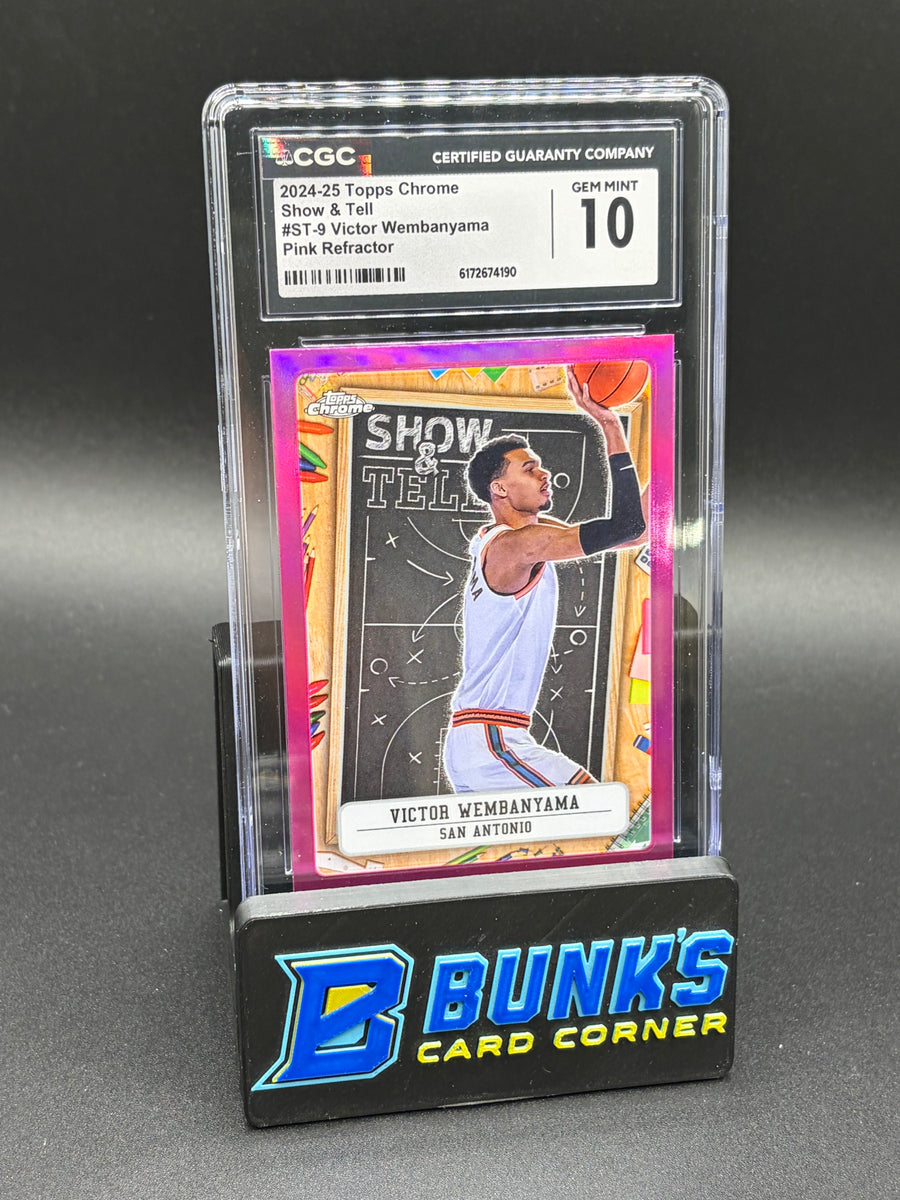 2024-25 Victor Wembanyama Pink Refractor Show & Tell CGC 10