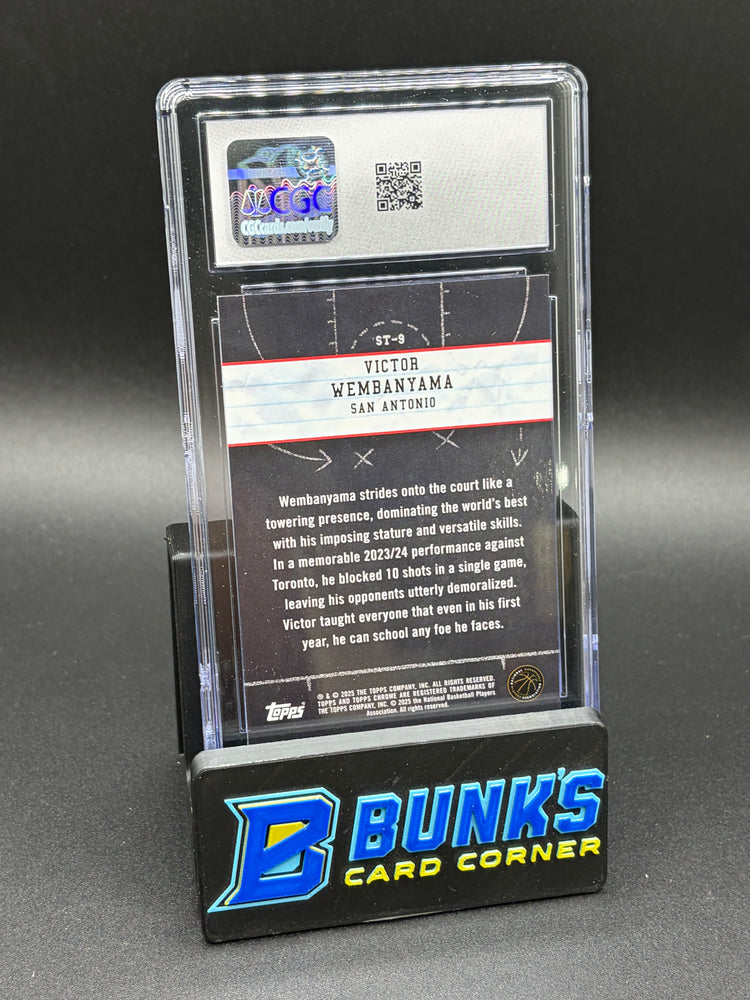 2024-25 Victor Wembanyama Pink Refractor Show & Tell CGC 10