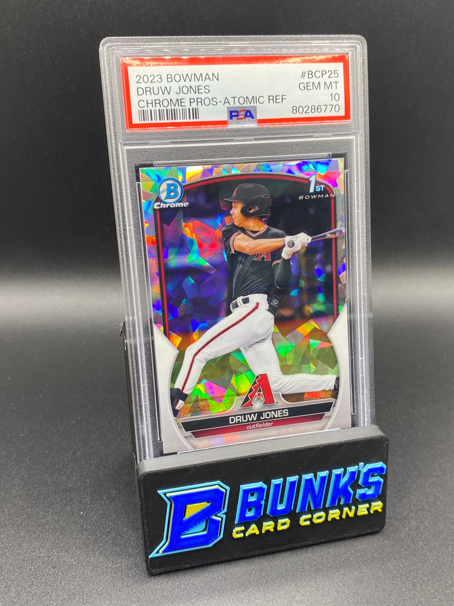 2023 Druw Jones Chrome Pros-Atomic Ref. PSA 10