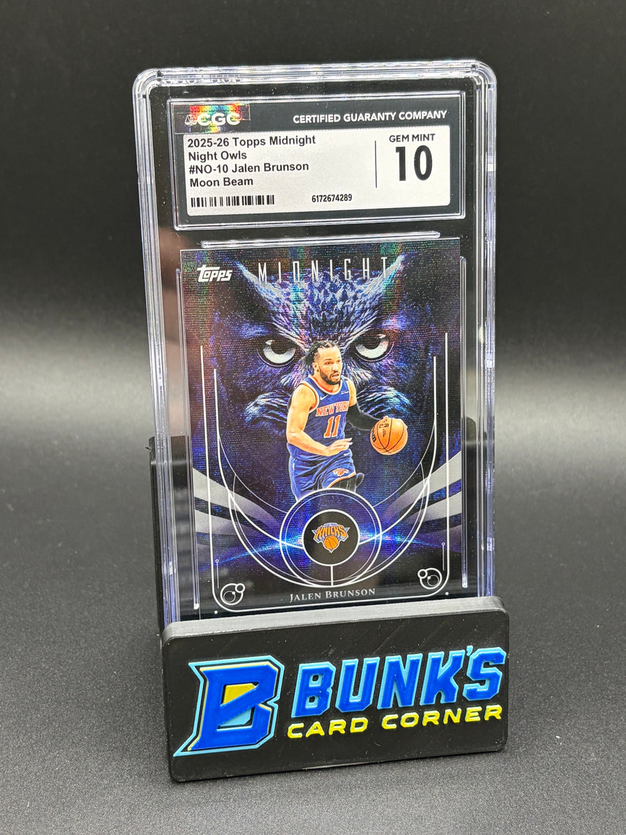 2025-26 Jalen Brunson Moon Beam Night Owls CGC 10