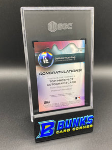 2023 Dalton Rushing Top Prospects Auto. SGC Auto 10