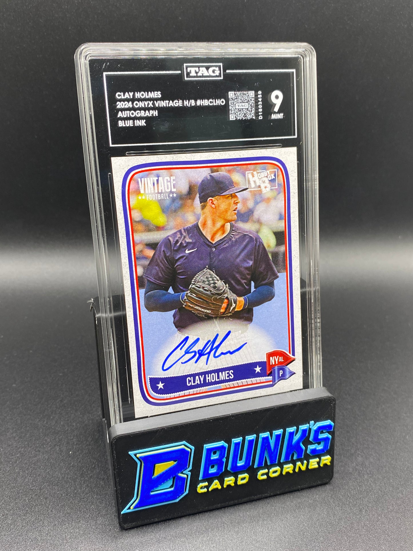 2024 Clay Holmes Blue Ink Auto. TAG 9