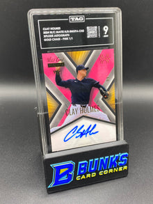 2024 Clay Holmes Xplode Auto. Gold Chase Pink 1/1 TAG 9