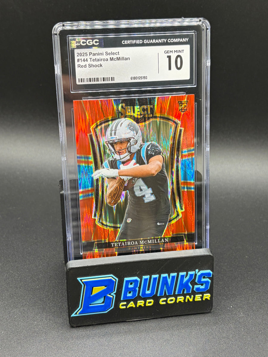 2025 Tetairoa McMillan Red Shock Select CGC 10 RC 227/249
