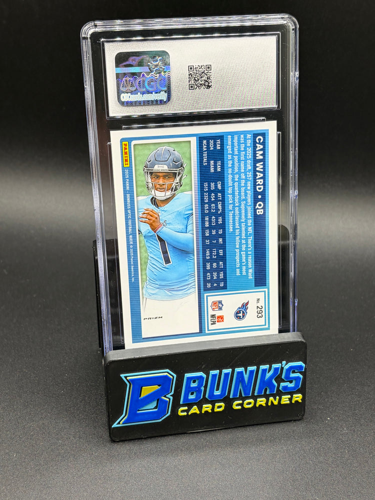 2025 Cam Ward Blue Hyper Donruss Optic CGC 10 RC