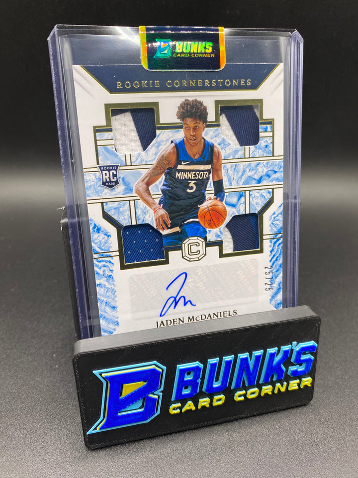2020-21 Jaden McDaniels 4 Patch Auto RC SP