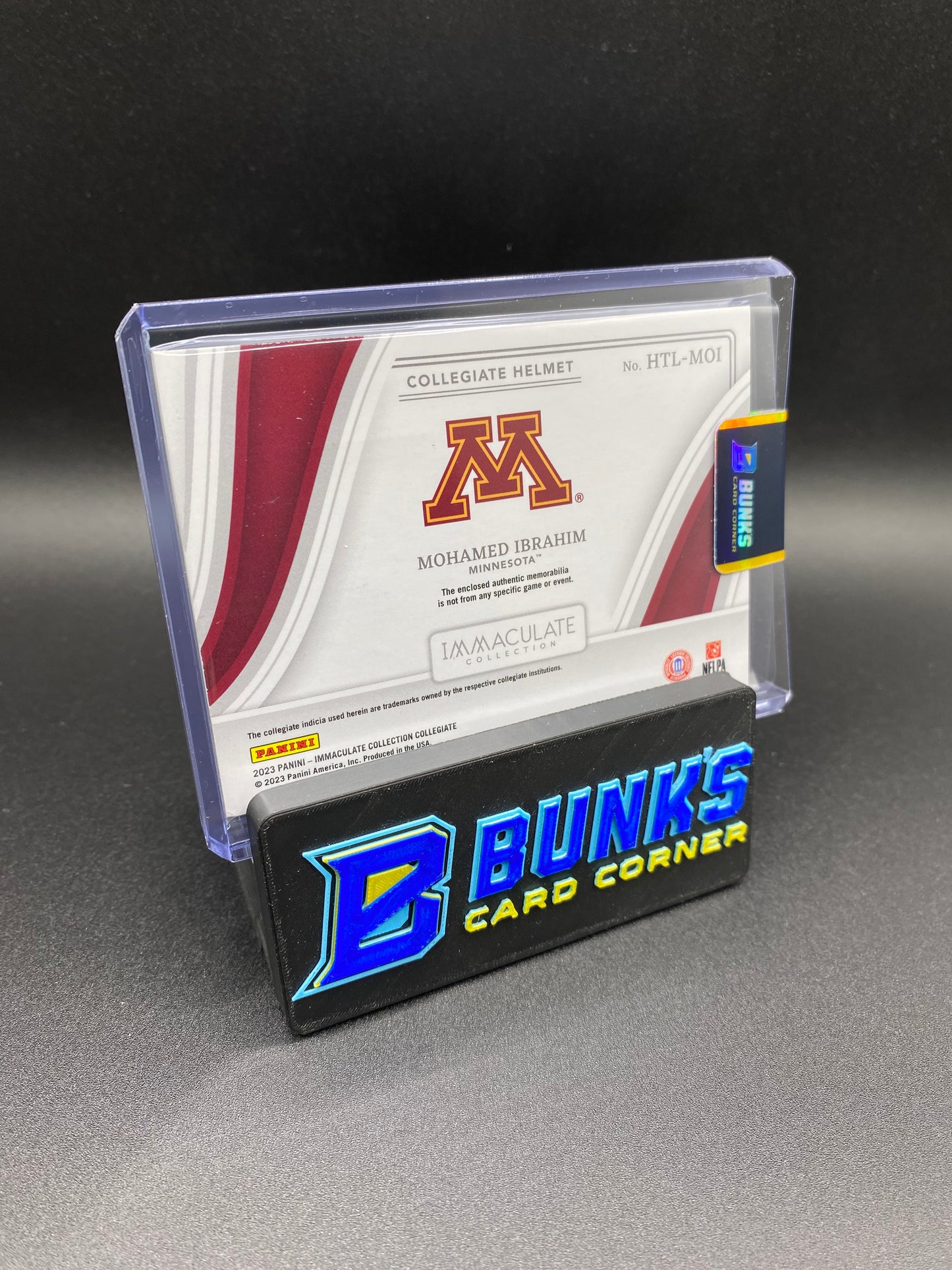 2023 Mohamed Ibrahim Immaculate Helmet Logo Goplers SP