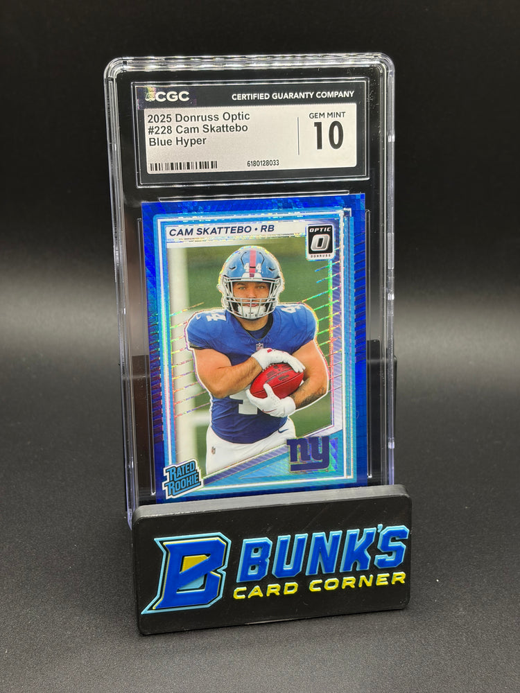 2025 Cam Skattebo Blue Hyper Optic CGC 10 RC