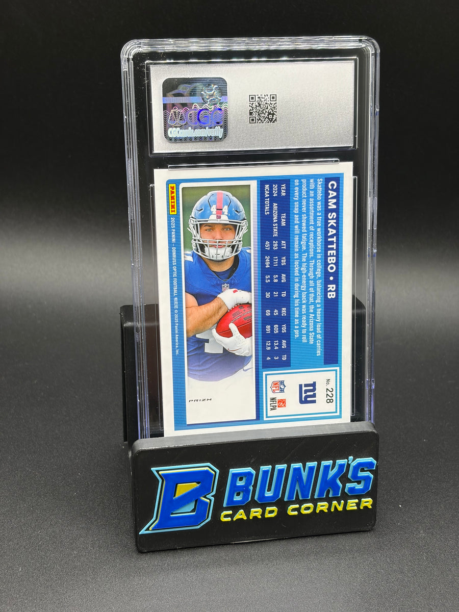 2025 Cam Skattebo Blue Hyper Optic CGC 10 RC