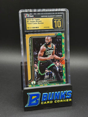 2025-26 Jaylen Brown Team Color Border CGC Pristine 10
