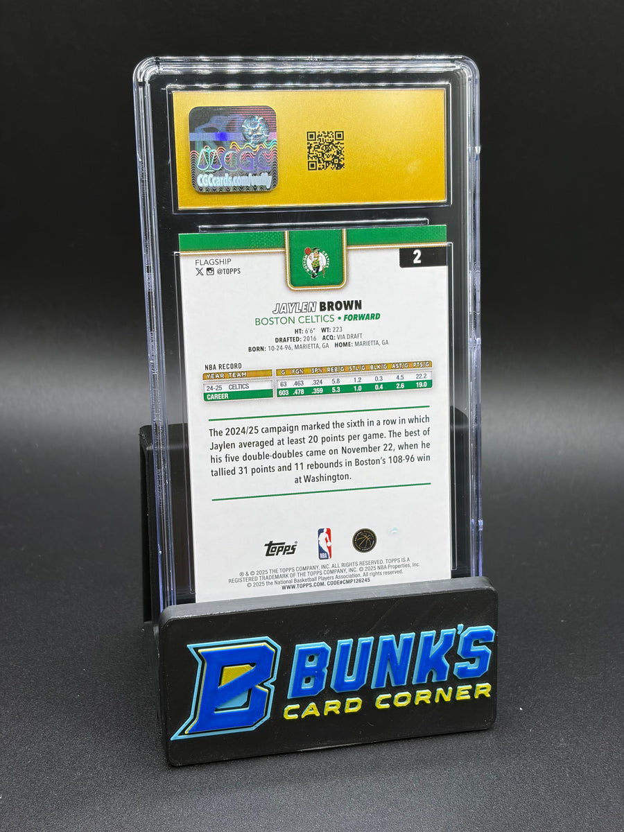 2025-26 Jaylen Brown Team Color Border CGC Pristine 10